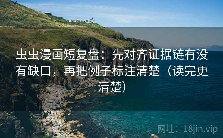 虫虫漫画短复盘：先对齐证据链有没有缺口，再把例子标注清楚（读完更清楚）  第2张