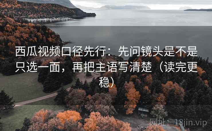 西瓜视频口径先行：先问镜头是不是只选一面，再把主语写清楚（读完更稳）