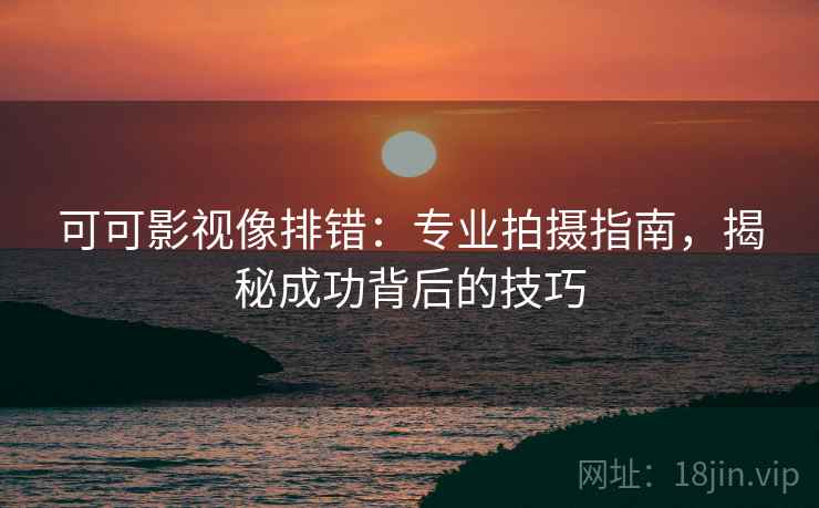 可可影视像排错：专业拍摄指南，揭秘成功背后的技巧