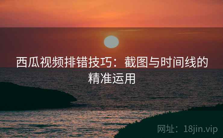 西瓜视频排错技巧：截图与时间线的精准运用