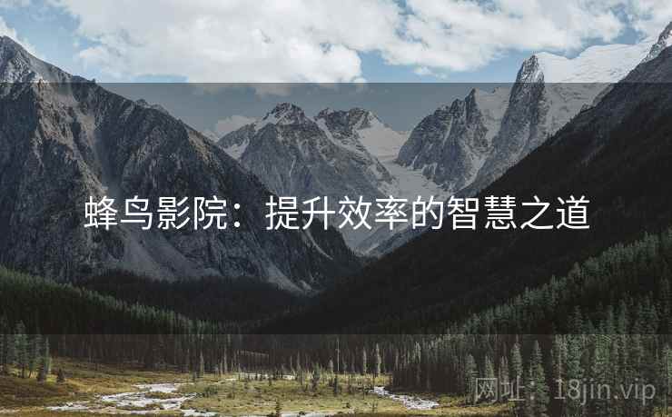 蜂鸟影院：提升效率的智慧之道