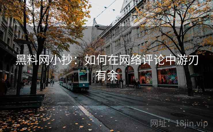 黑料网小抄：如何在网络评论中游刃有余