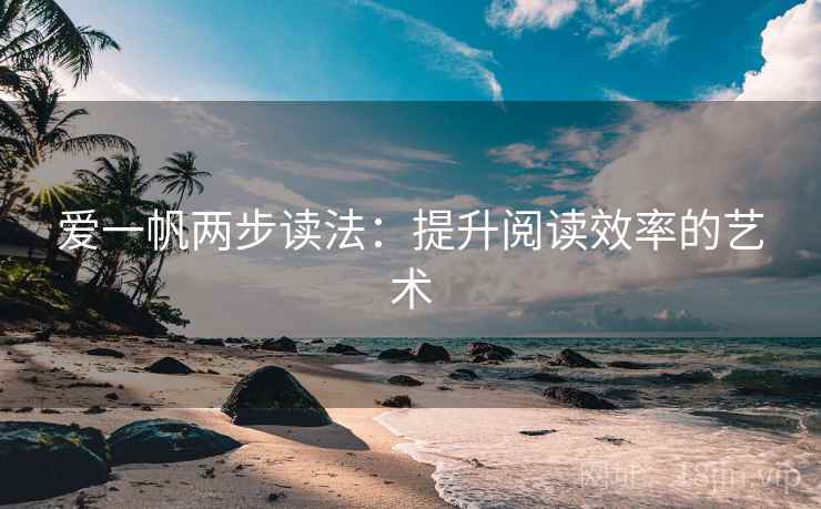 爱一帆两步读法：提升阅读效率的艺术