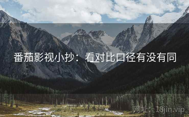 番茄影视小抄：看对比口径有没有同一
